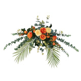 Maxbell Faux Floral Decoration for Photographic Props Engagement Ceremony Orange