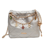 Maxbell Women Chain Shoulder Bag Stylish Chain Shoulder Strap for Street Work Summer Silver