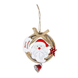 Maxbell 1 Pack Christmas Tree Bell Pendant Christmas Closet Wooden Decor Santa Claus