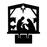 Maxbell Jesus Ornament Holy Family Statue Figurines Jesus Birth Black Style A