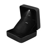 Maxbell LED Light Pendant Box for Proposal Engagement Wedding Necklace Display Case Black