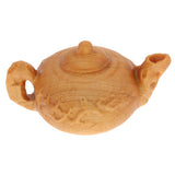 Max Wooden Handcarved Craft Collectable Figurine Ornament Teapot