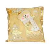 Maxbell Square Christmas Snowman Throw Pillow Santa Claus for Decoration Sofa Couch snowman pillow