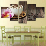 Max Modern 5 Panels Paintings on Canvas Wall Art Landscape Flower 2 - Aladdin Shoppers