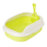 Maxbell Litter Box Bedpan Semi Enclosed Kitten Potty Toilet Durable Kitty Litter Pan Green