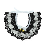 Maxbell Cat Bandana Collar Cat Dog Lace Bibs Scarf Collar Puppy Neck Bandana Black