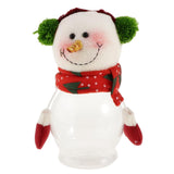Maxbell Christmas Clear Candy Jar Gift  Box Xmas Ornament Table Decor Snowman