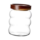 Maxbell Storage Jar with Airtight Lid Transparent Food Storage Canisters for Kitchen 550ML thread