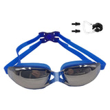 Maxbell Unisex Swimming Goggles Anti Fog Case Comfortable Adjustable  Blue