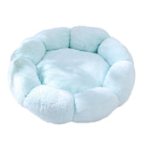 Maxbell Small Dog Beds Anti Skid Bottom Durable Plush Cushion for Kitten Dogs Poodle Blue 60cm