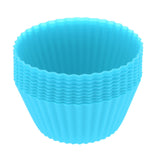 Max Silicone Muffin Cup Round 7cm Cake Cup Small Cake Mould Sky Blue