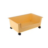 Maxbell File Box with Wheels Oversized Storage Container for Closet Office Kids Room L Yellow