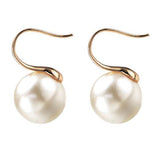 Maxbell Pearl Earrings Faux Classic Elegant Dangle Earrings Aureate Women Ladies