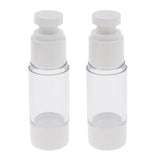 Max 2x Sterile Airless Pump Bottle Refillable Toner/Lotion/Serum Container 30ml
