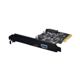 Maxbell Pci-e to USB 3.1 Gen2 10 Gbps Type C Expansion Card for Computer PC 4X