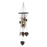 Maxbell Heart Decor Windchimes Wind Chime Metal 8 Tubes Hanging Ornament Garden Home