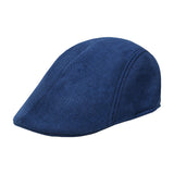 Maxbell Beret Hat Classic Peaked Hat Casual Male Newsboy Hat for Golf Outdoor Hiking Blue