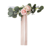 Maxbell Chair Back Artificial Wedding Decorations for Wedding Celebration pink