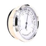 Maxbell Precision Cigar Hygrometer Glass Analog for Cigar Humidor Box 3in Silver