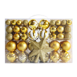 Maxbell Hanging Christmas Balls Decoration Balls Pendant for Outdoor 101pcs Golden