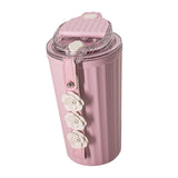 Maxbell Stainless Steel Insulated Travel Mug with Tea Infuser Reusable for Travel Pink