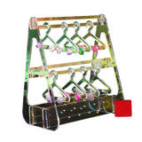 Maxbell Cute Earring Display Stand Jewelry Coat Hanger Rack for Closet Dresser Multicolor