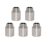 Max 5Pcs Double End Stainless Steel Hose Pipe Extension Connector Adapter  25mm