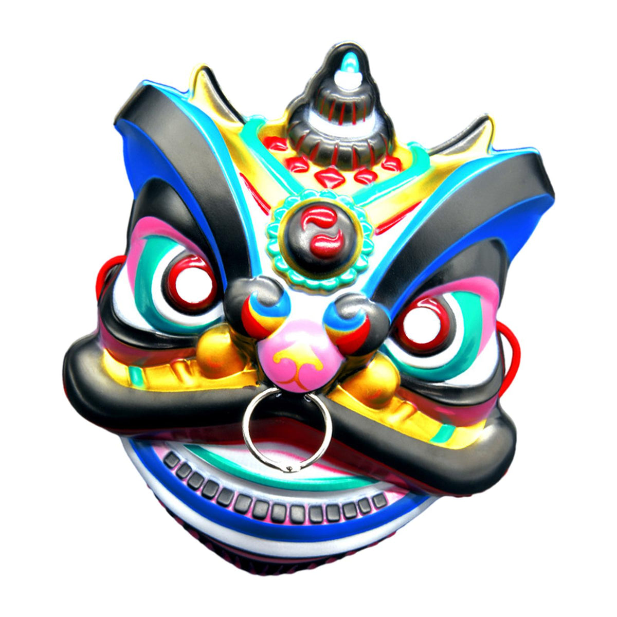 Maxbell Oriental Lion Mask Lightweight for Carnival Roles Play Celebrations Blue