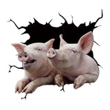 Maxbell 3D Funny Pig Car Window Sticker PVC Sticker for Vehicle Window Ornament F