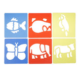 Maxbell 6 Hollowed Patterns of Painting Stencil Animal Scrapbook Stencil for DIY