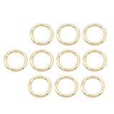 Maxbell 10 Pieces Spring Rings Round Carabiner 3/4inch O Rings for Bags Purse Gold