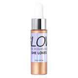Maxbell 0.5 fl.oz Liquid Highlighter Makeup Shimmer Face and Body Rose Gold