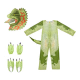 Maxbell Kids Dinosaur Costume Unisex Green Suit for Dress up Party Cosplay Toddler XL