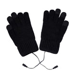 Maxbell USB Heated Gloves 3 Temperature Settings Warm for Typing Hiking Men Women Black