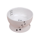 Maxbell Elevated Cat Food Bowl Water Bowl Feeding Drinking Ceramic Raised Pet Feeder 75mmx125mmx105mm