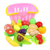 Maxbell 20pc Simulated Fruits and Vegetables for Kids Kitchen Pretend Play Set  Pink
