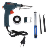Maxbell 60W Manual Soldering Gun Handheld Solder Iron Kit Welding Tool EU Plug Green