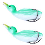 Maxbell 2pcs Floating Duck Lure 10.5cm Bass Bait Fishing Tackle Green