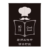 Max Japanese Noren Doorway Curtain Hanging Room Divider for Kitchen Read Menu_85x90cm