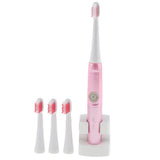 Maxbell Rechargeable Electric Toothbrush Tooth Brush Set Adults US Plug Elegant Pink