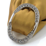 Maxbell Antique Scarf Ring Buckle Crystal Scarf Ring Clip for Women Antique Brass Silver