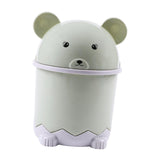Maxbell Desktop Garbage Can Makeup Tabletop Trash Can Compact for Bedroom Household Green