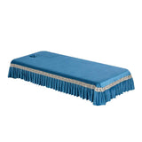 Max Reusable SPA Massage Bed Sheet Cover with Face Breath Hole Light Blue