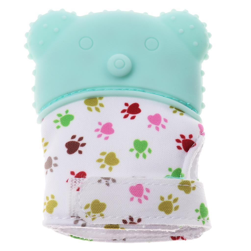 Maxbell 2Pcs Baby Teething Mitten Silicone Mitt Bite Training Glove Teether