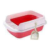 Maxbell Cat Litter Box Potty Toilet Removable Large Pet Litter Tray Easy to Clean Large Pink
