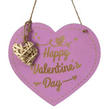 Max Wedding Happy Valentine's Day Decor Wooden Hanging Gift Plaque Heart Sign