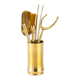 Maxbell Copper Tea Ceremony Set Organizer Craft Washing Clip Supplies Tea Fork 6pcs