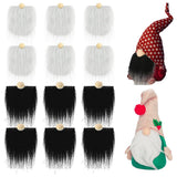 Maxbell 12Pcs Faux Fur Fabric Gnome Beard DIY Craft Toy for Holiday Cosplay Supplies