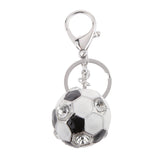 Maxbell Fashion Rhinestone Crystal World Cup Football Soccer Charm Purse Bag Key Ring Keychain Keyfob