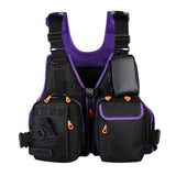 Maxbell Fishing Life Jackets Vest High Buoyancy Fly Fishing Vest for Swimming Sailing Purple